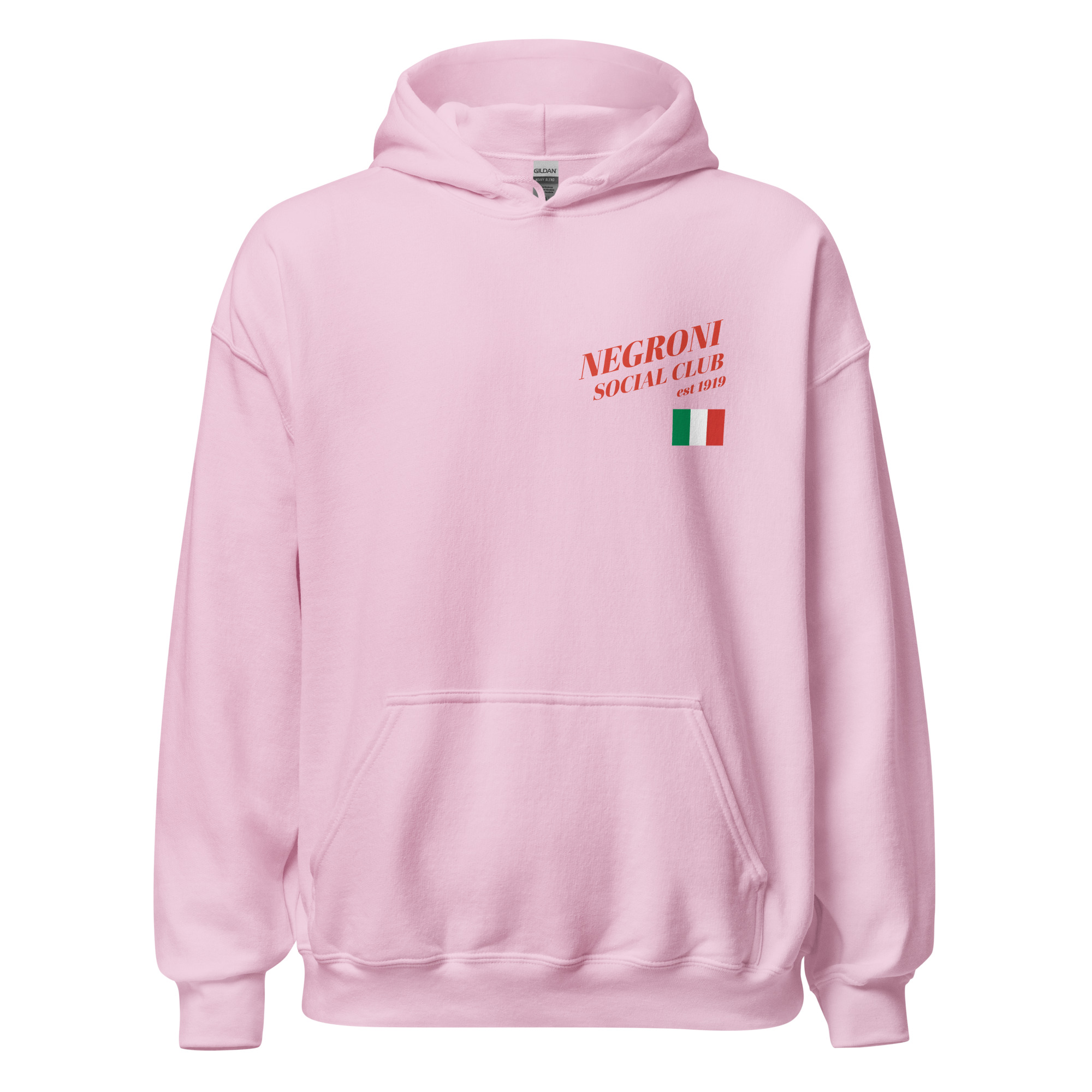 Negroni Social Club Premium Hoodie in Powder Pink / White - Image 3