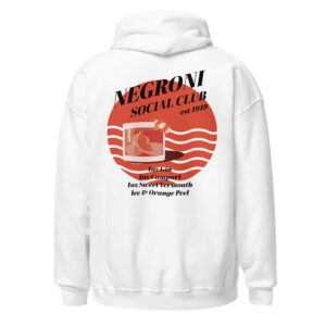 Negroni Social Club Premium Hoodie in Powder Pink / White