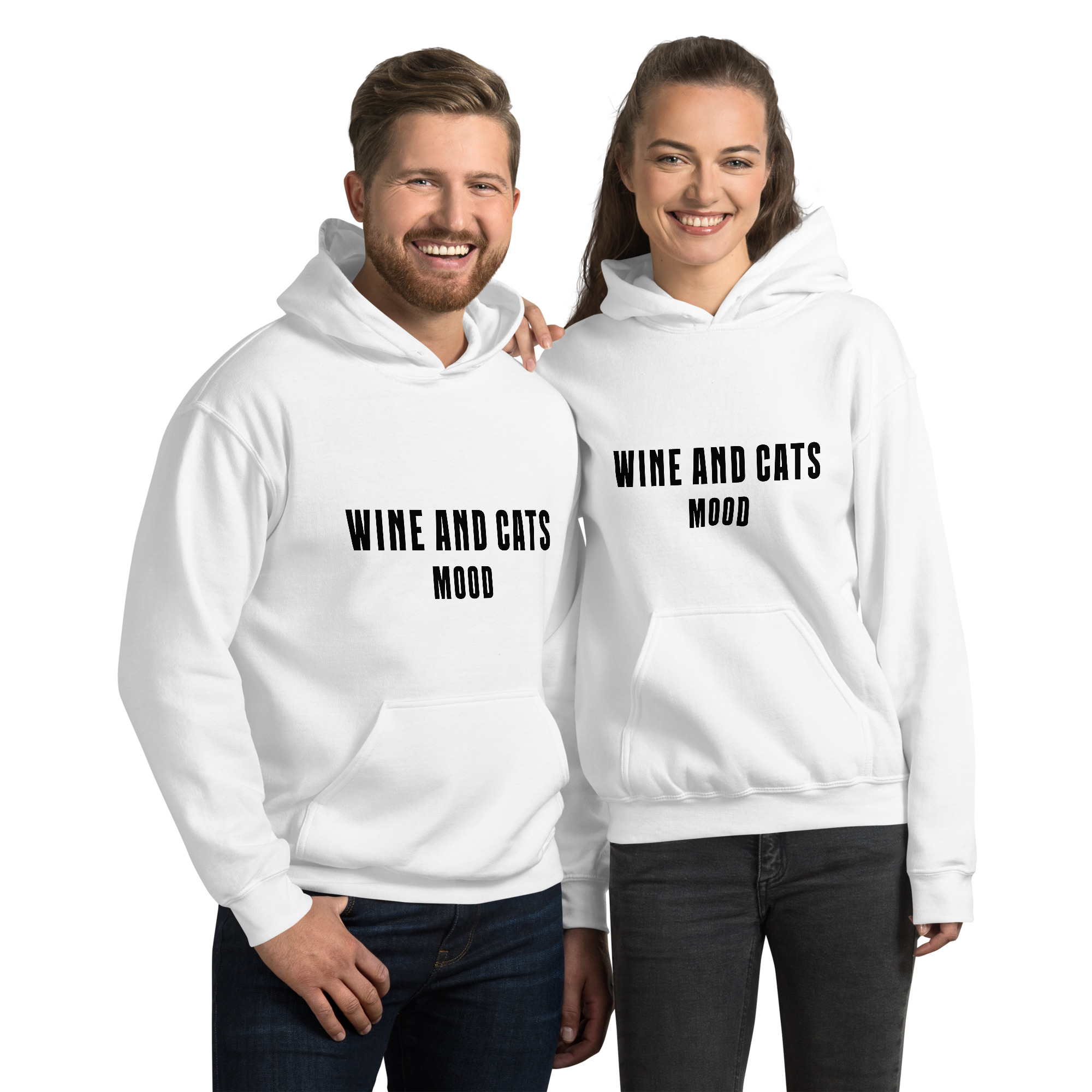 Wine & Cats Mood Premium Hoodie - Image 3