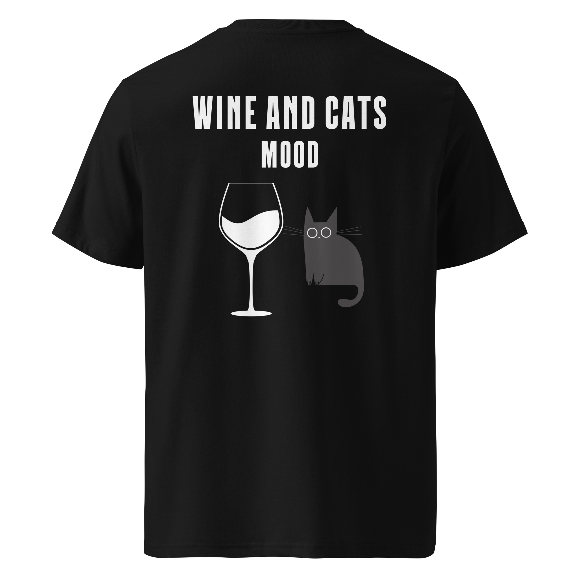 Wine & Cats Mood Organic Cotton T-Shirt - Image 19