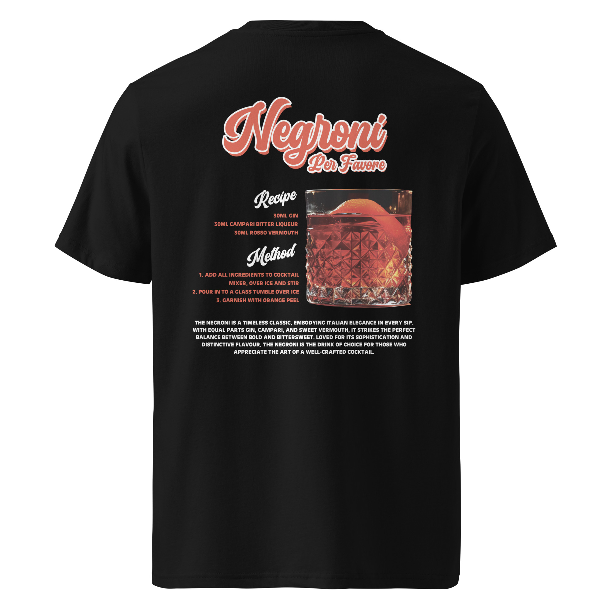 Negroni Per Favore Organic Cotton T-Shirt - Image 4
