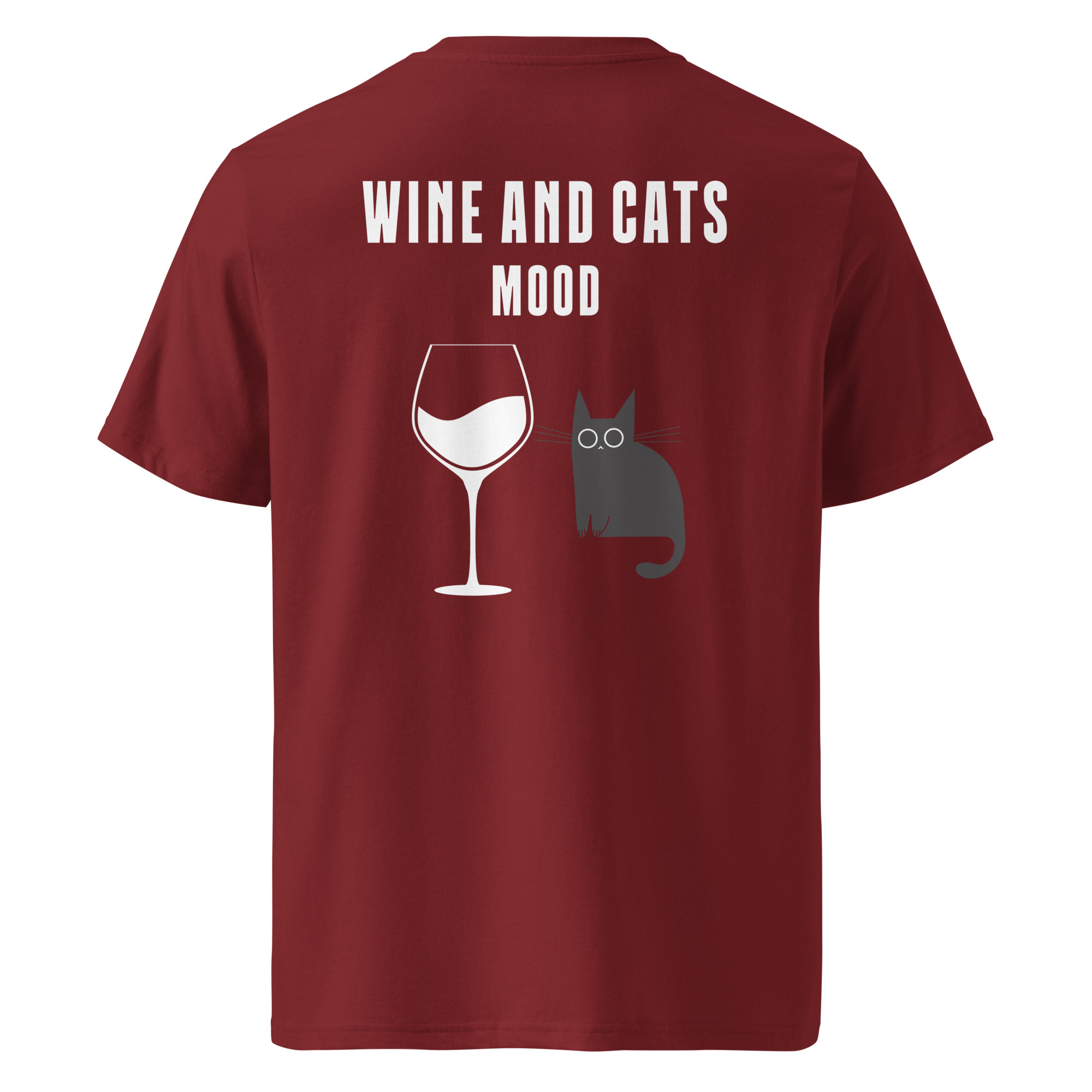 Wine & Cats Mood Organic Cotton T-Shirt - Image 16