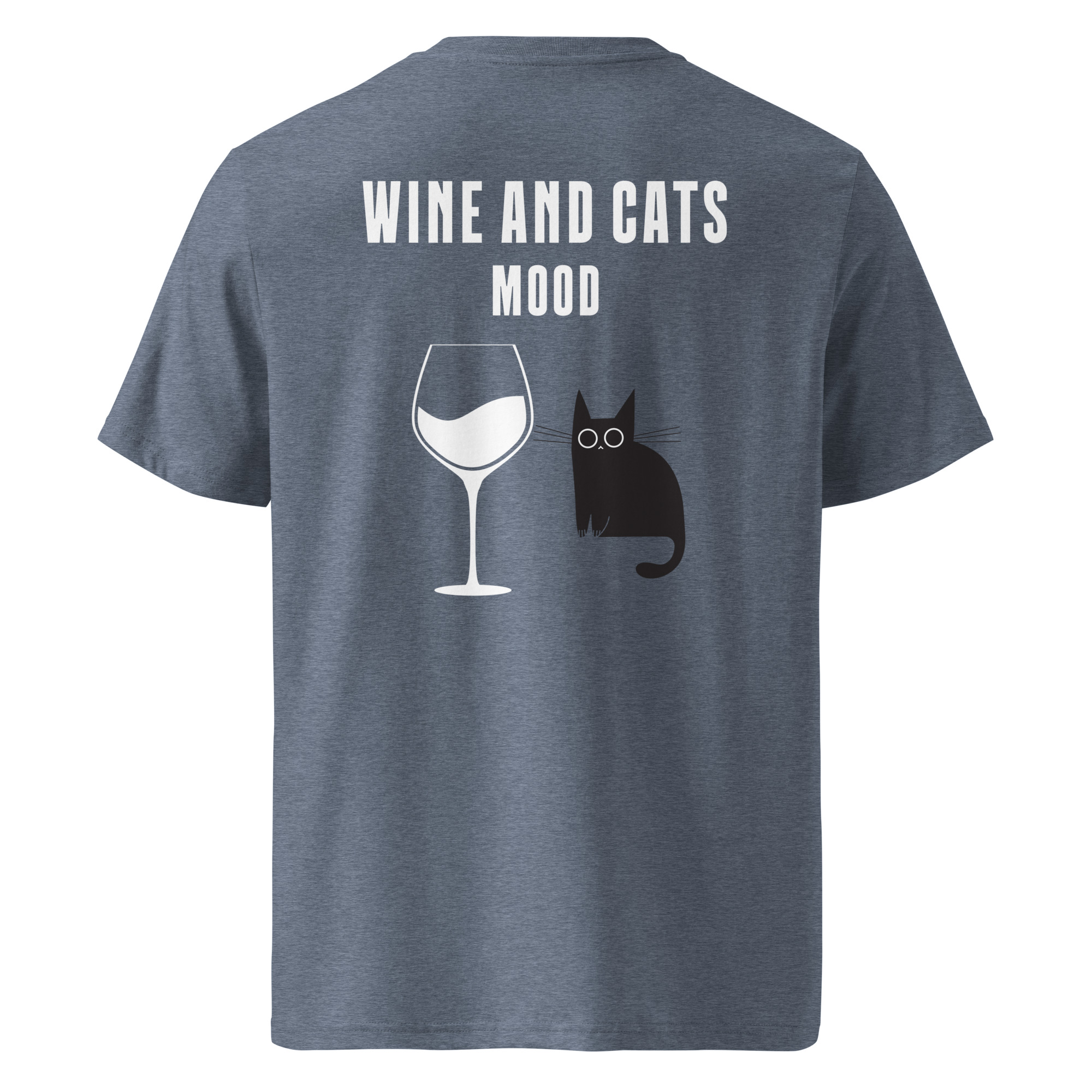Wine & Cats Mood Organic Cotton T-Shirt - Image 9