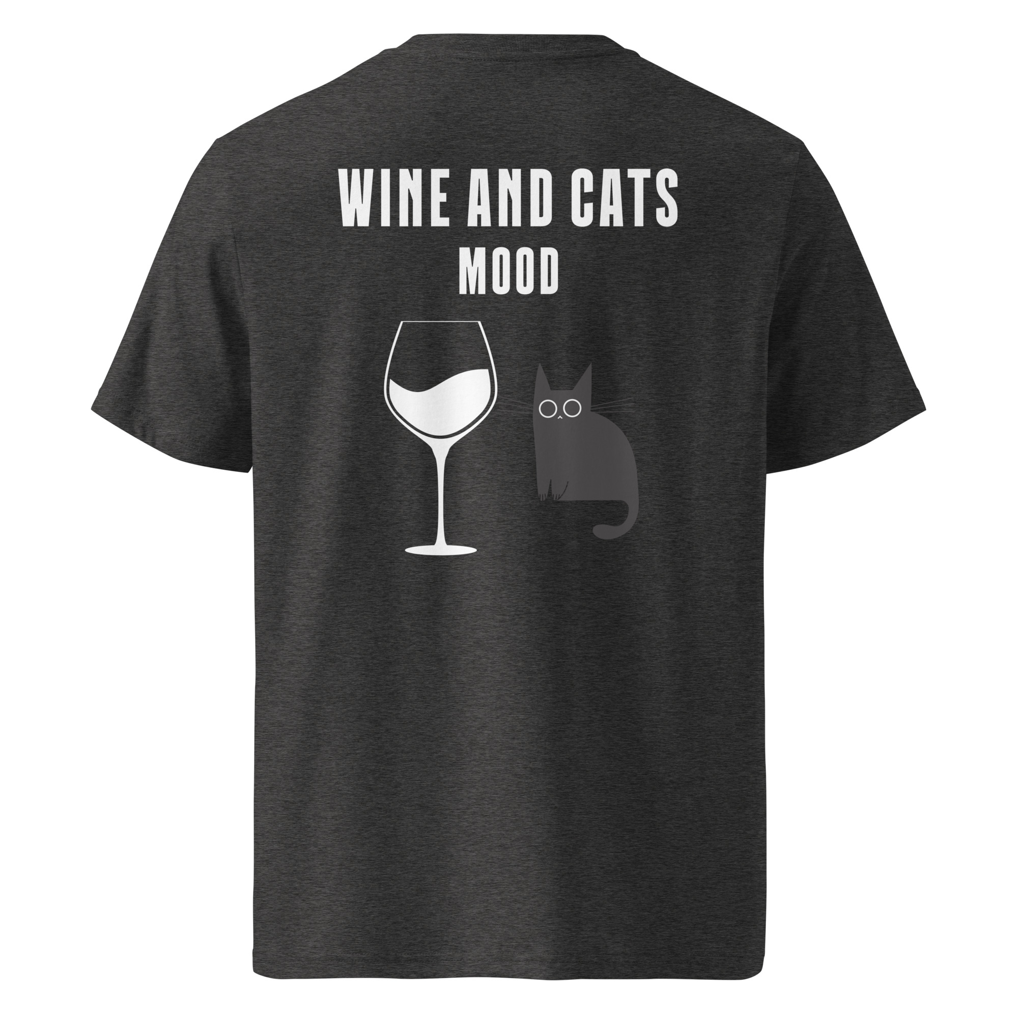 Wine & Cats Mood Organic Cotton T-Shirt - Image 5