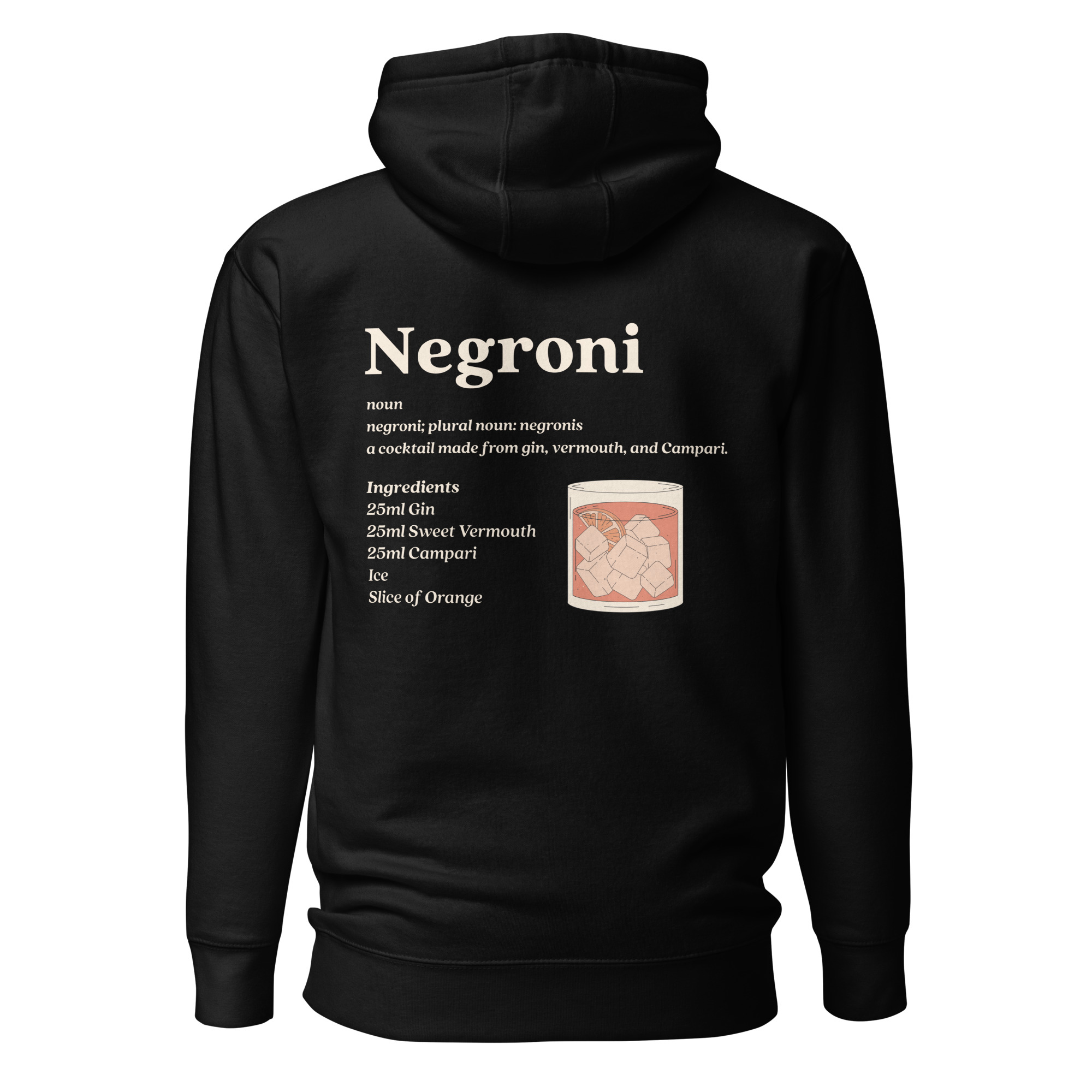 Negroni Definition Cocktail Premium Cozy Hoodie - Image 2