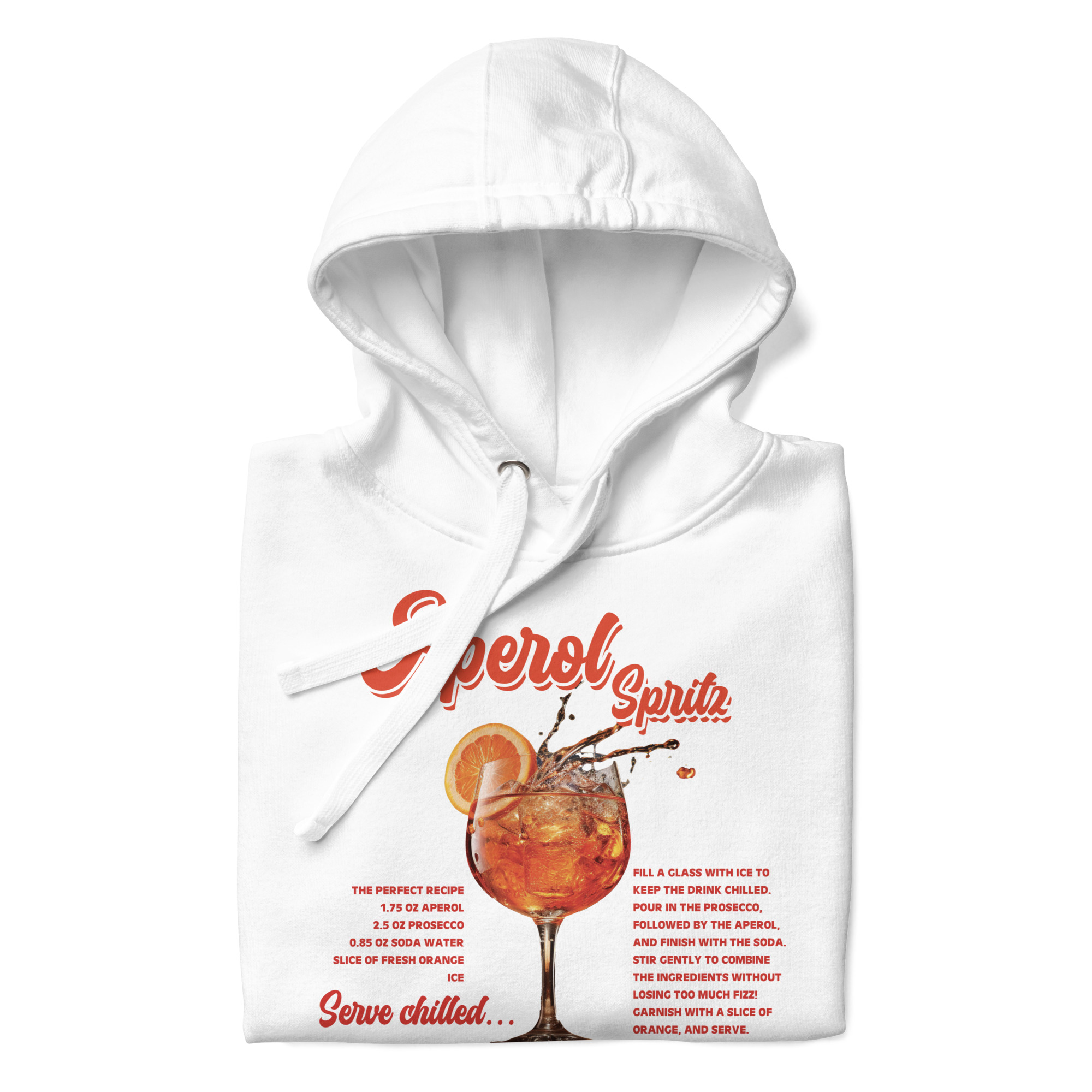 Aperol Spritz Premium White Hoodie - Image 8