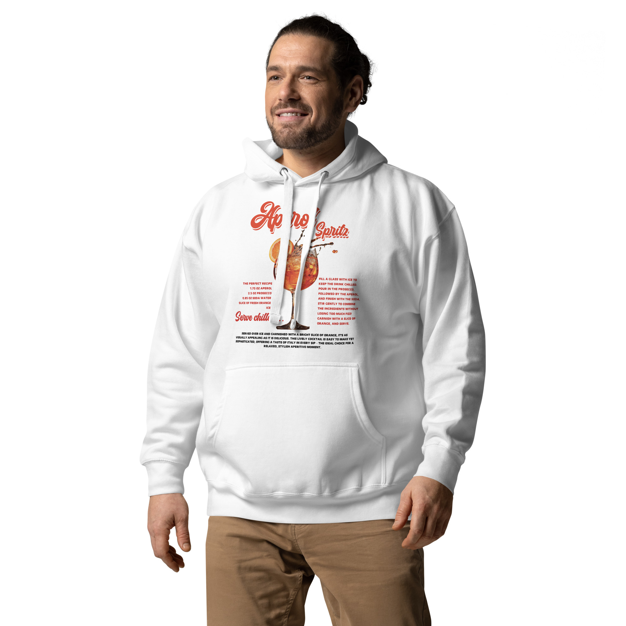 Aperol Spritz Premium White Hoodie - Image 2